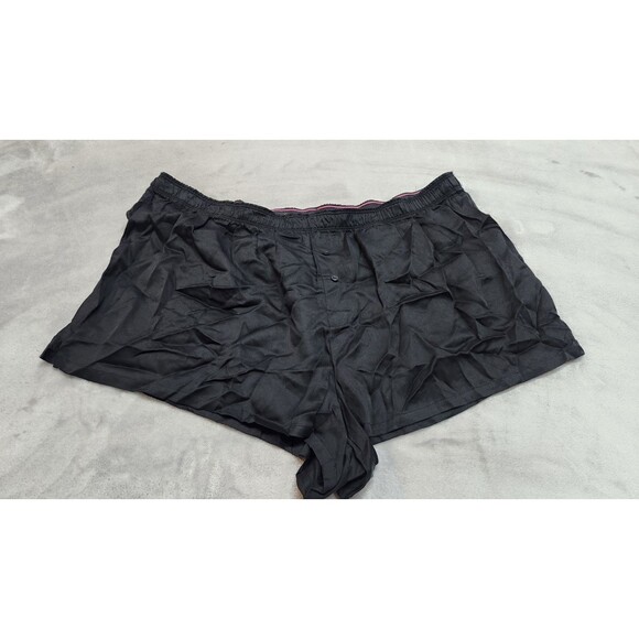Victoria's Secret PINK XXL Black Skeleton Silky Sleep Boxy Pajama Shorts NWT - Picture 3 of 7